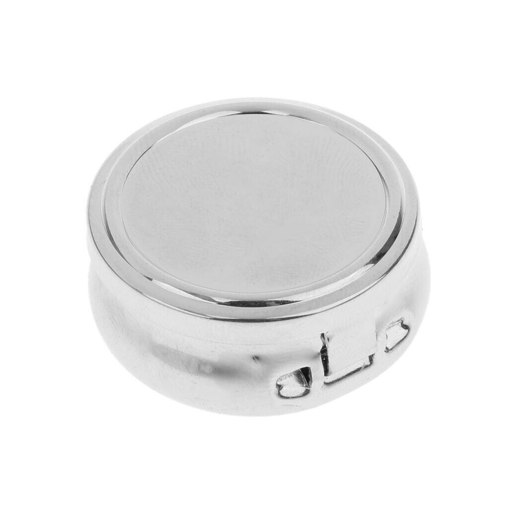 2 Pieces Travel Metal Pill Box Medicine Organizer Container Case Storage