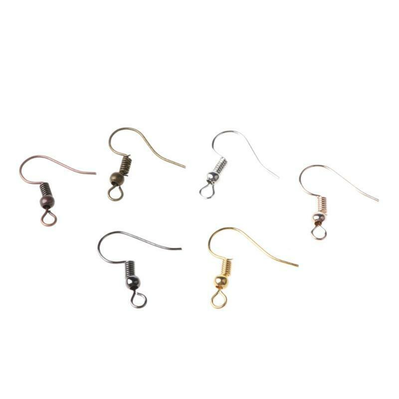 120Pcs Brass Earring Hook Ear Wires French Fish Hooks 6 Color For Jewelry Making