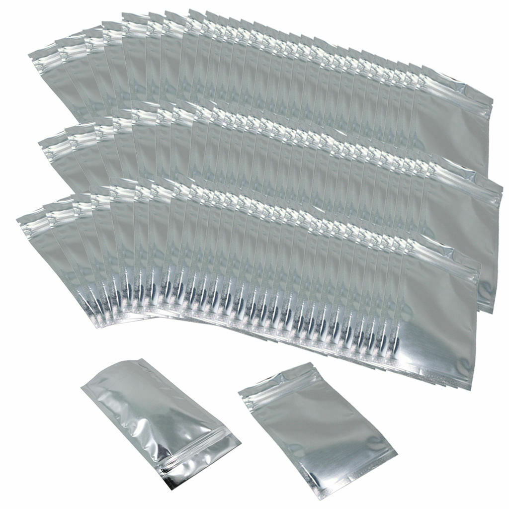 100-pack Mylar Bag Aluminum Foil Packing Storage Pouches for Fresh Keeping