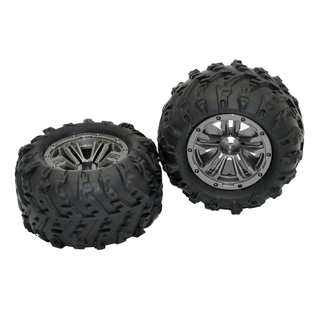 2x RC Car Wheels and Tires for XLH 9145 High Speed Monster Truck Accessory