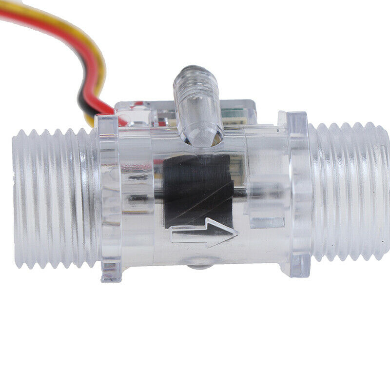 1Pc Water Flow Sensor Switch G1/2" Hall Effect EBter Control DC 5-15V.l8
