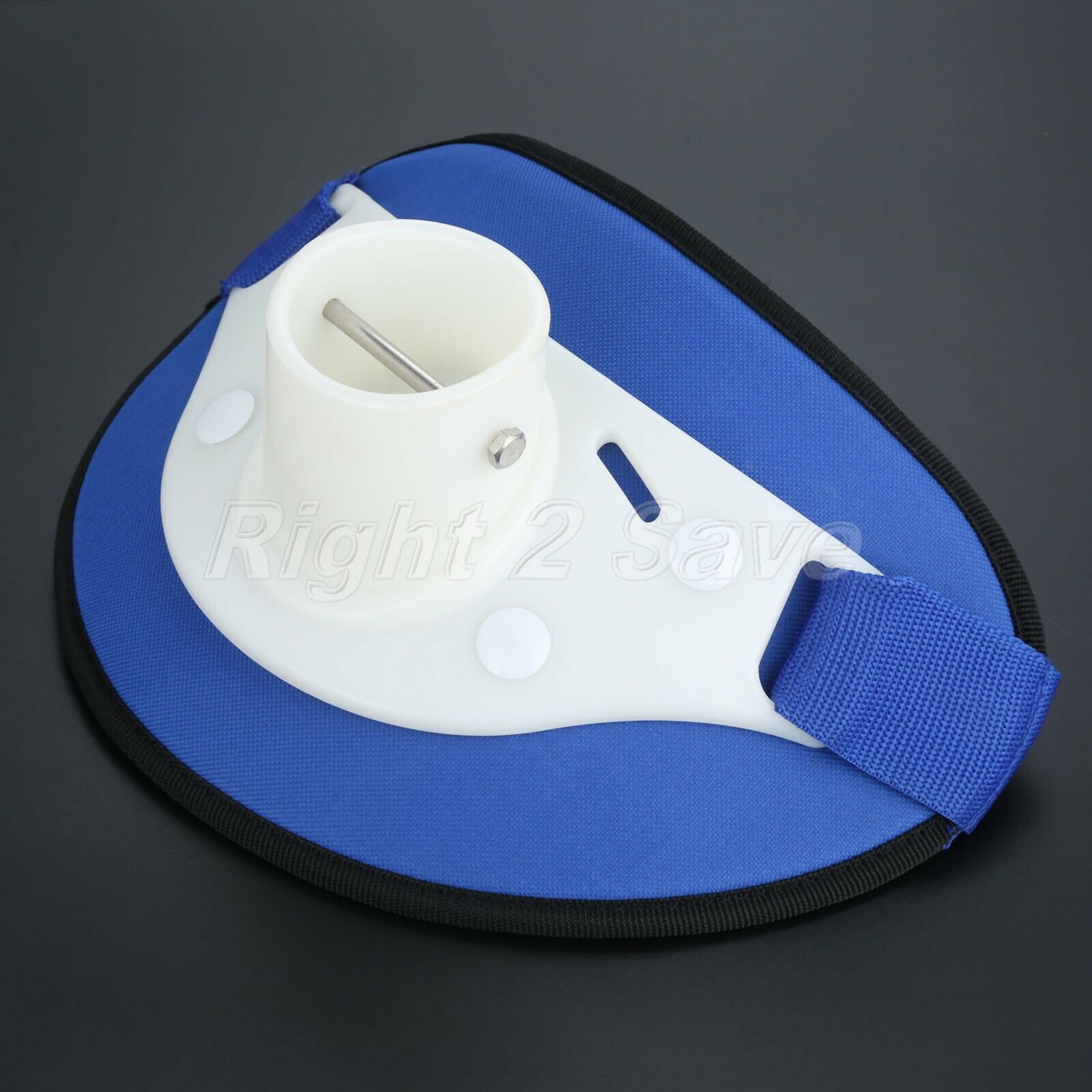 Blue and White Fishing Fighting Belt Outdoor Boat Fishing Holder Equip 1pc New