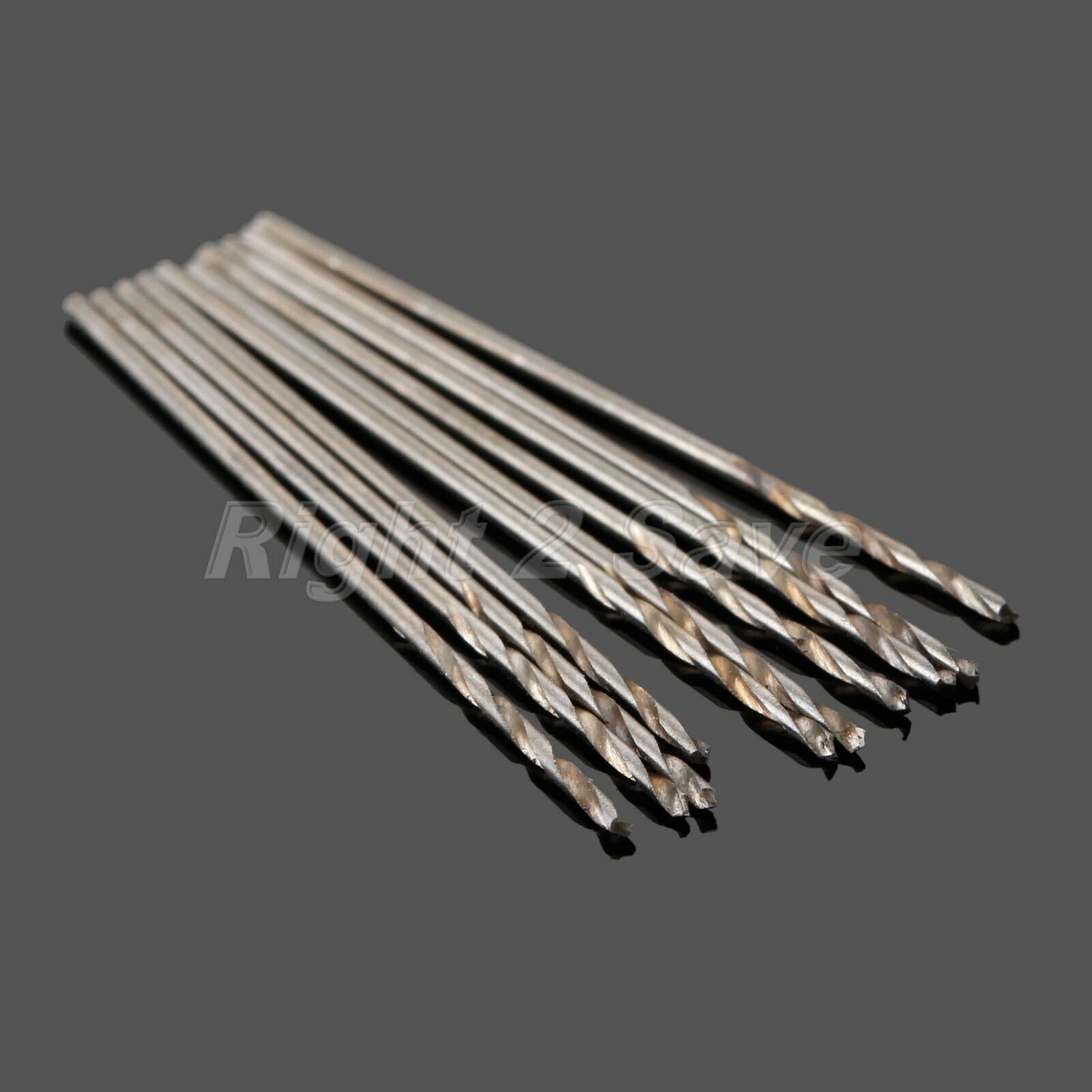 0.5-1.0mm Micro HSS Twist Drill Bits Straight Shank Auger Drilling Tool 50pc R2S