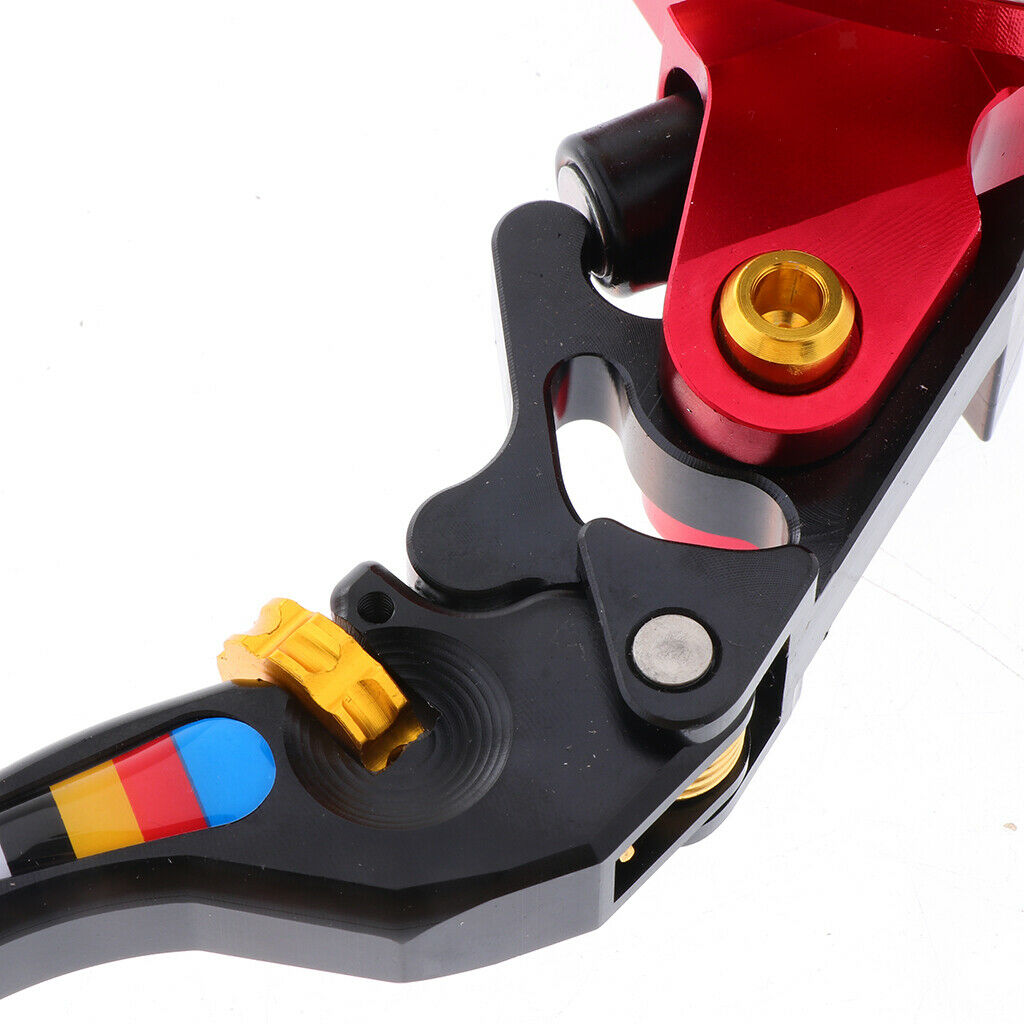 Foldable Motorcycle Brake Clutch Levers  Red