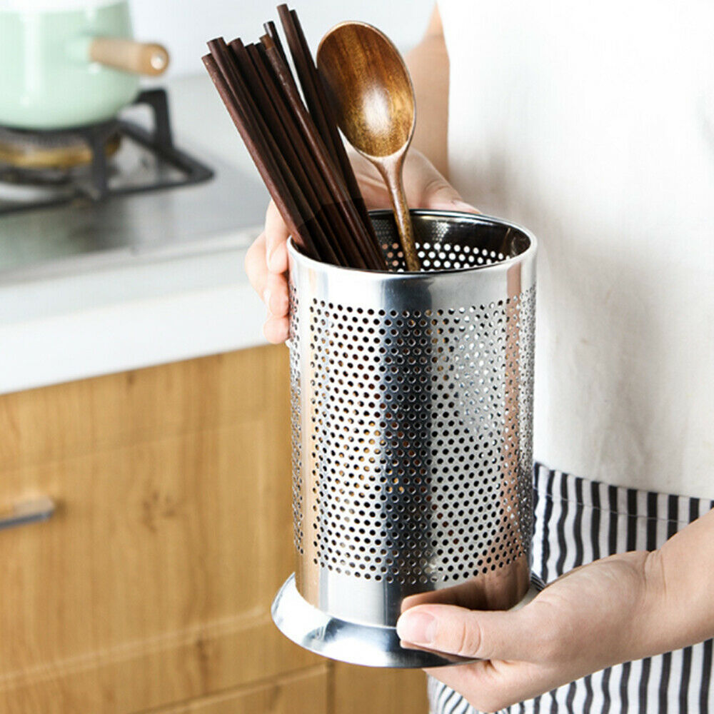 Stainless Steel Chopsticks Tableware Drain Rack Kitchen Chopsticks Spoon Cage