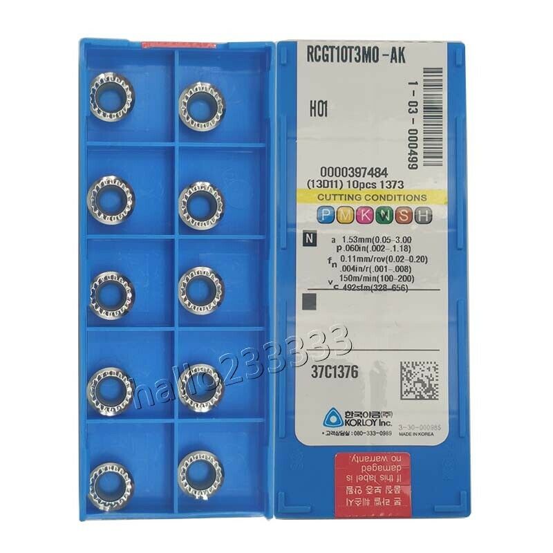 For Aluminum RCGT10T3M0-AK H01 CNC carbide milling insert Internal Turning tool