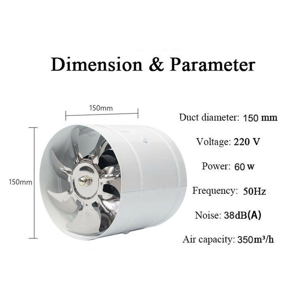 Marine HIGH Performance White in LINE Bilge Blower 220V Rated speed: 2800r/m