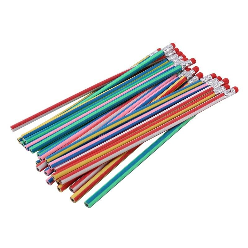 25 Pcs Soft Flexible Bendy Pencils  Bend Toys School Stationary Equipment For E8