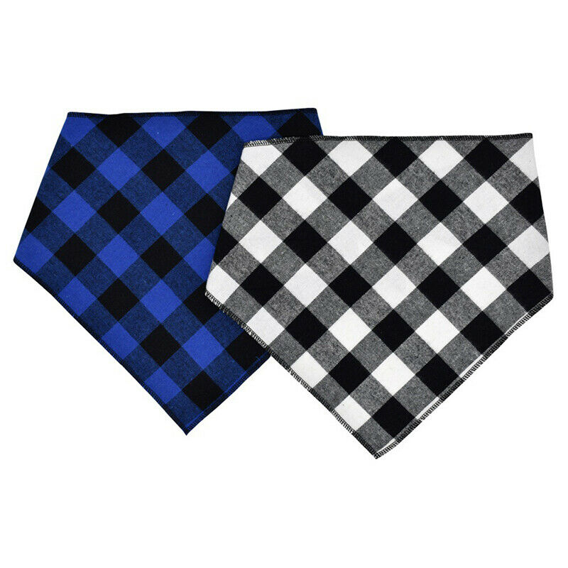 4PCs Pet Scarf Pet Bandana For Plaid Ties Collar Cat Dog Triangular BandageJCDD