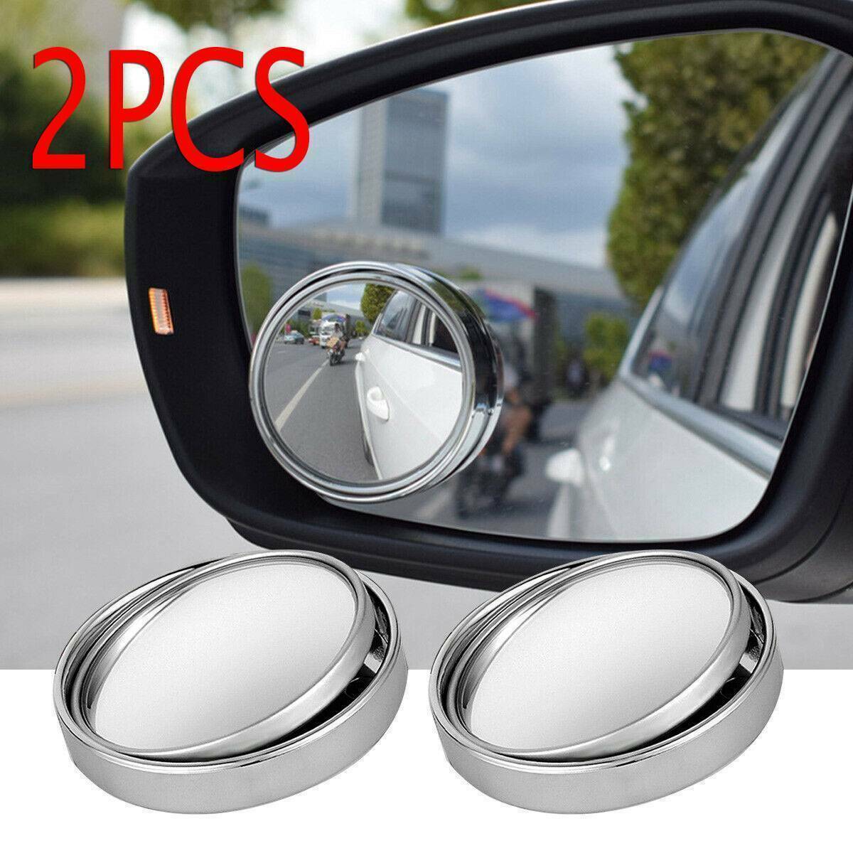 2pcs Car mirror Wide Angle Round Convex Blind Rear View Spot Mirror 360Â° New