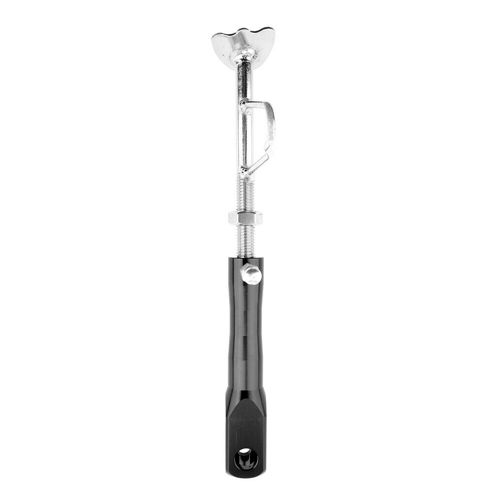 Adjustable Motorcycle Foot Kickstand Kick Side Stand Parking Supporter Black