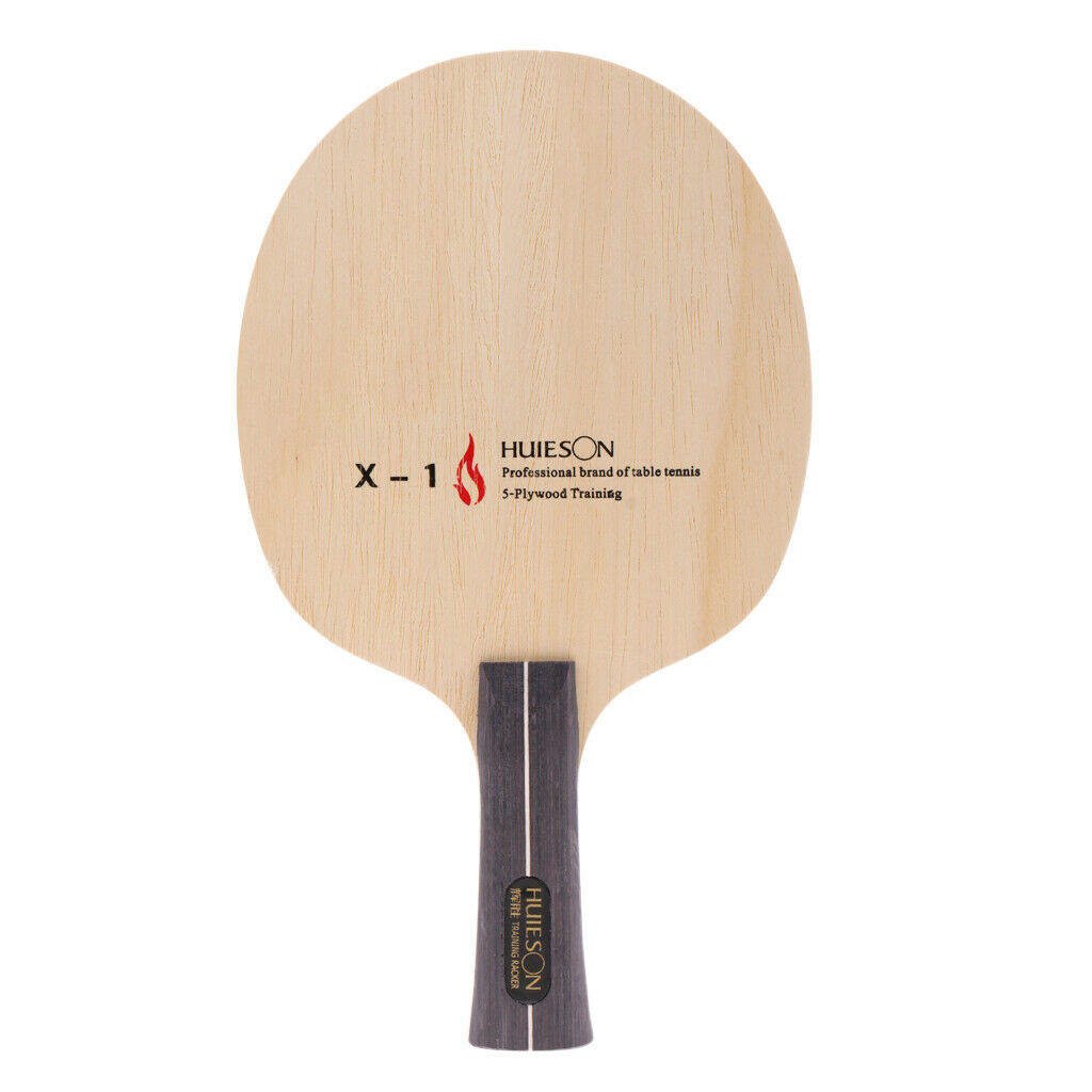 Compact 5 Layers Wood Table Tennis Racket  Pong Long Handle Bat Paddle