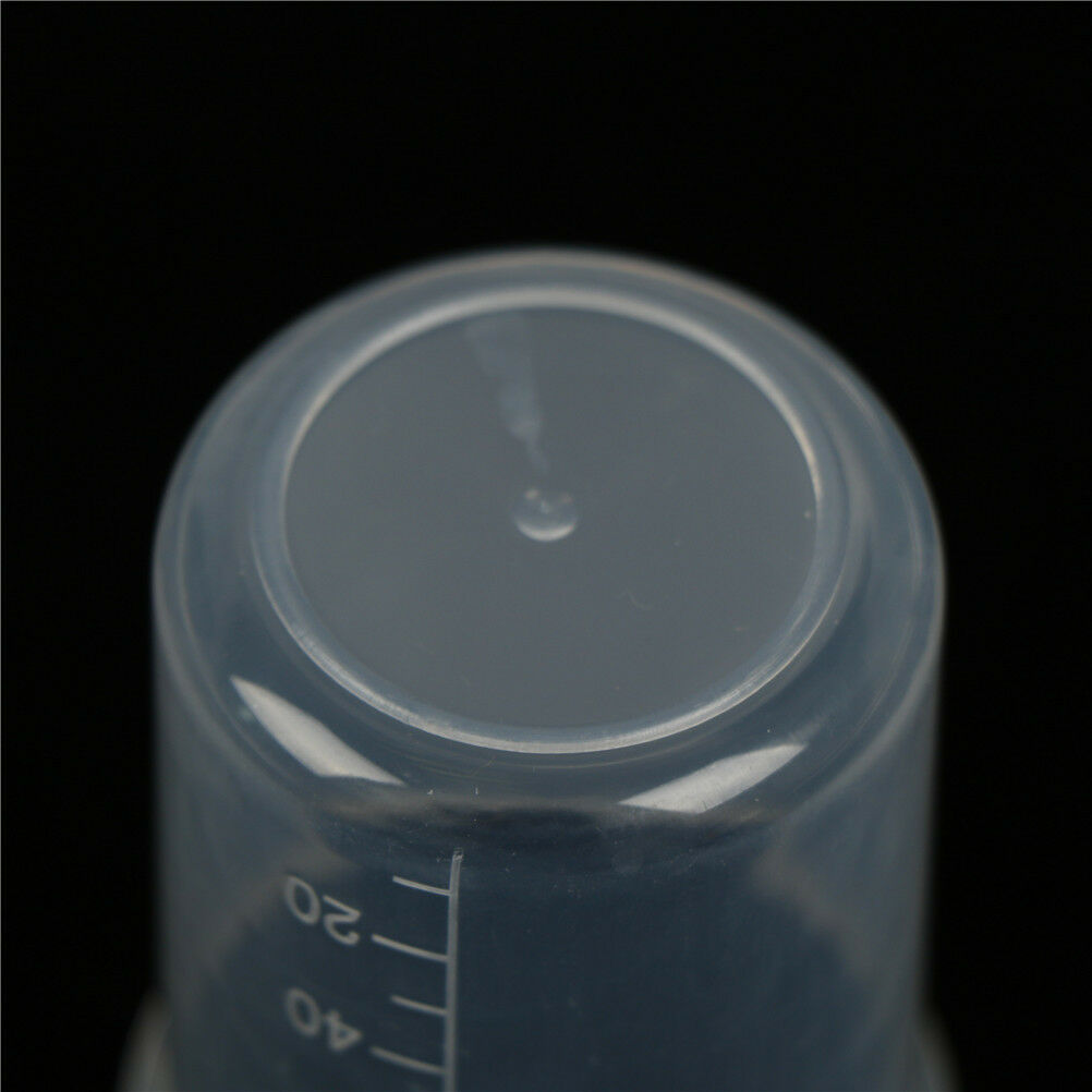 2pcs 100mL Clear Plastic Graduated Measuring Cup Jug Beaker Lab To.l8