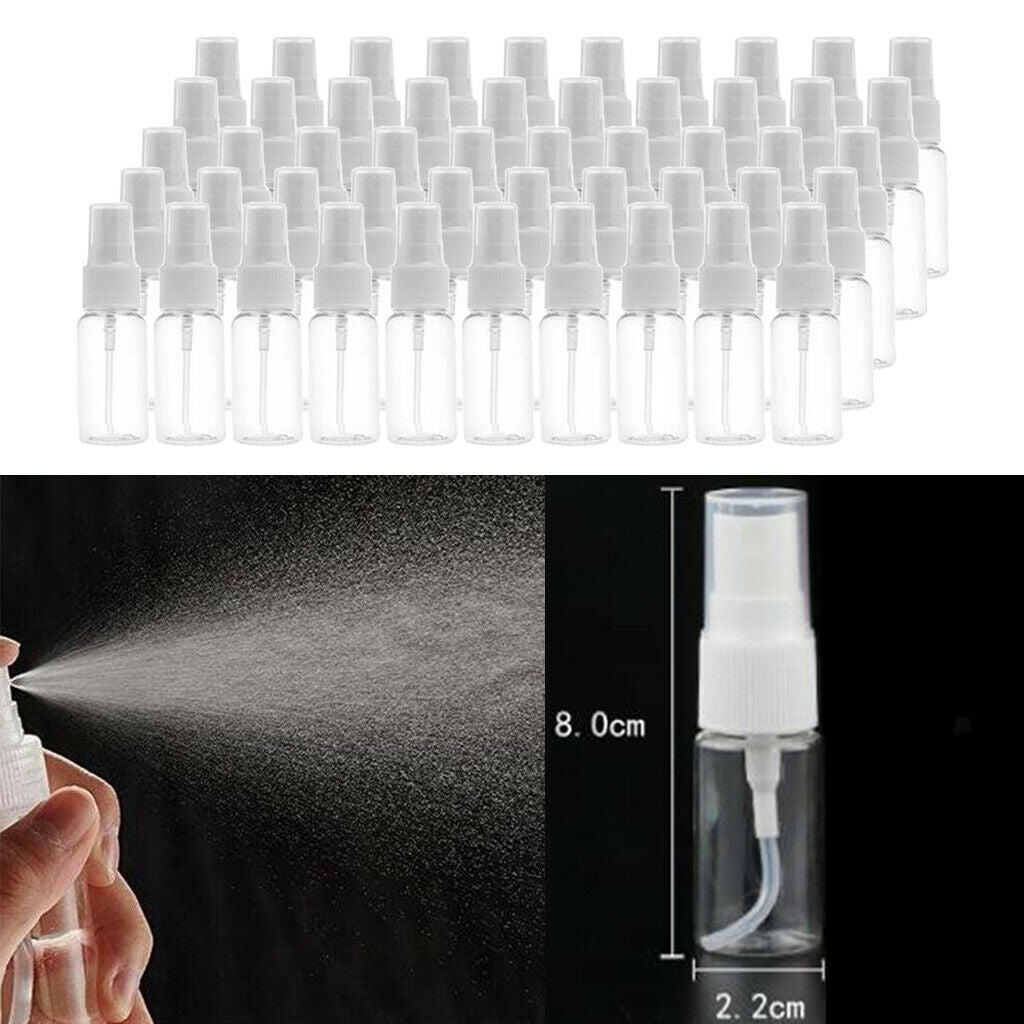 50Pcs 30ml Refillable Fine Mist Makeup Reusable Travel Bottles with Pump