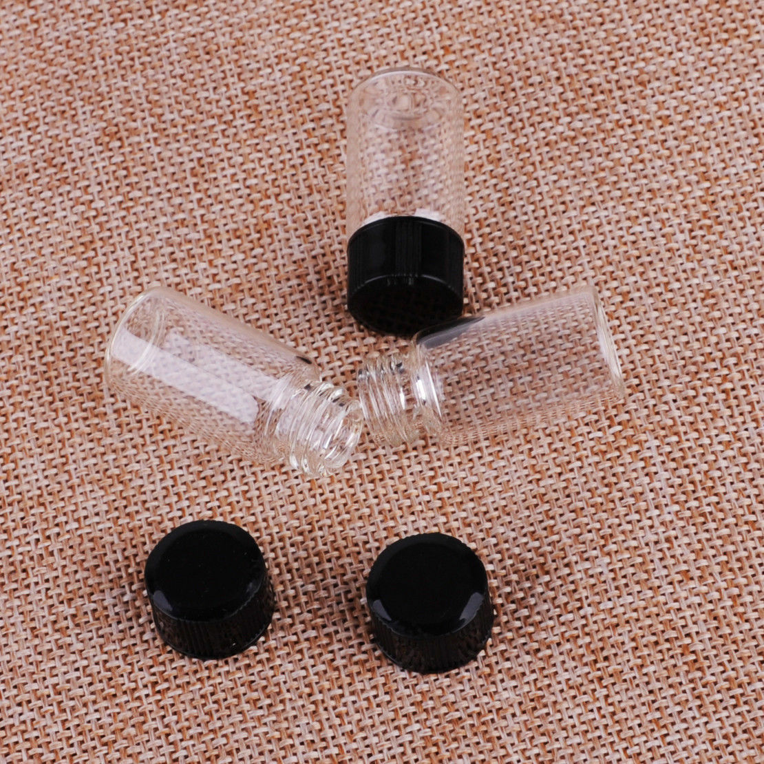 3ml Clear Glass Vials Bottles Screw Cap for Stash Jar Potion Vials Sample 20Pcs