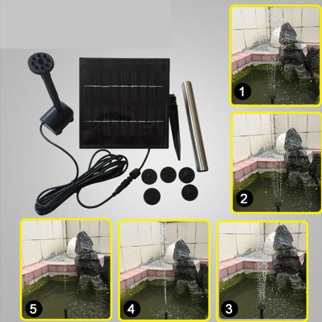 Square Solar Powered Water Pump Panel Lawn Garden Patio Garden Pond Funtain