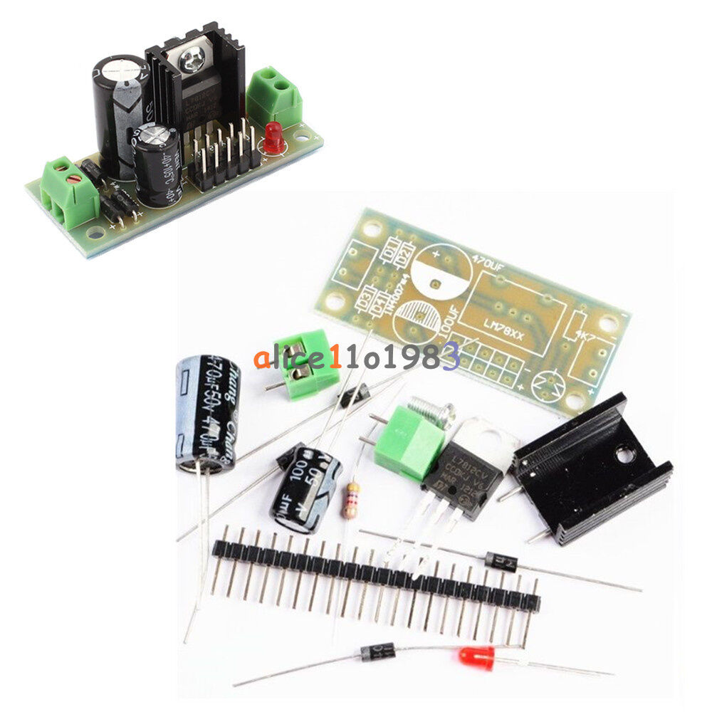 L7812 Step Down 14.5V-35V To 12V Power Supply Module DIY Kit