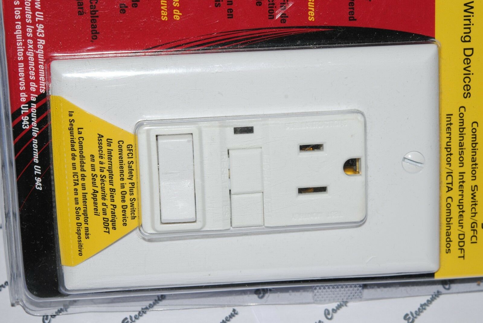 1pcs-COOPER Wiring VGFS15W-K Switch/GFCI Receptacle 15A-125V NEMA 5-15 Outlet