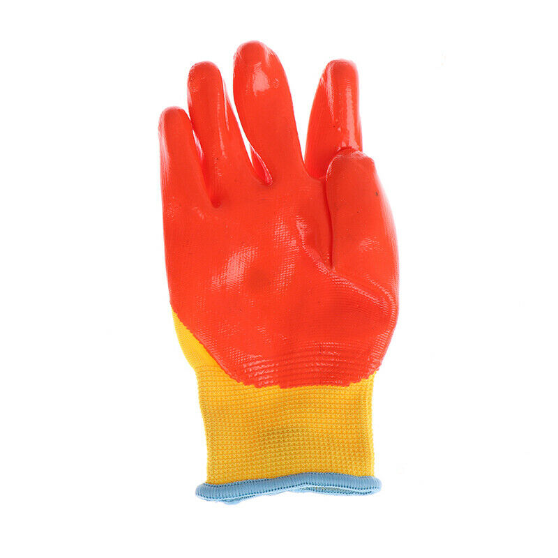 Breathable Kids Gardening Gloves Resistant Non-slip Anti-stab Protective Glo DF