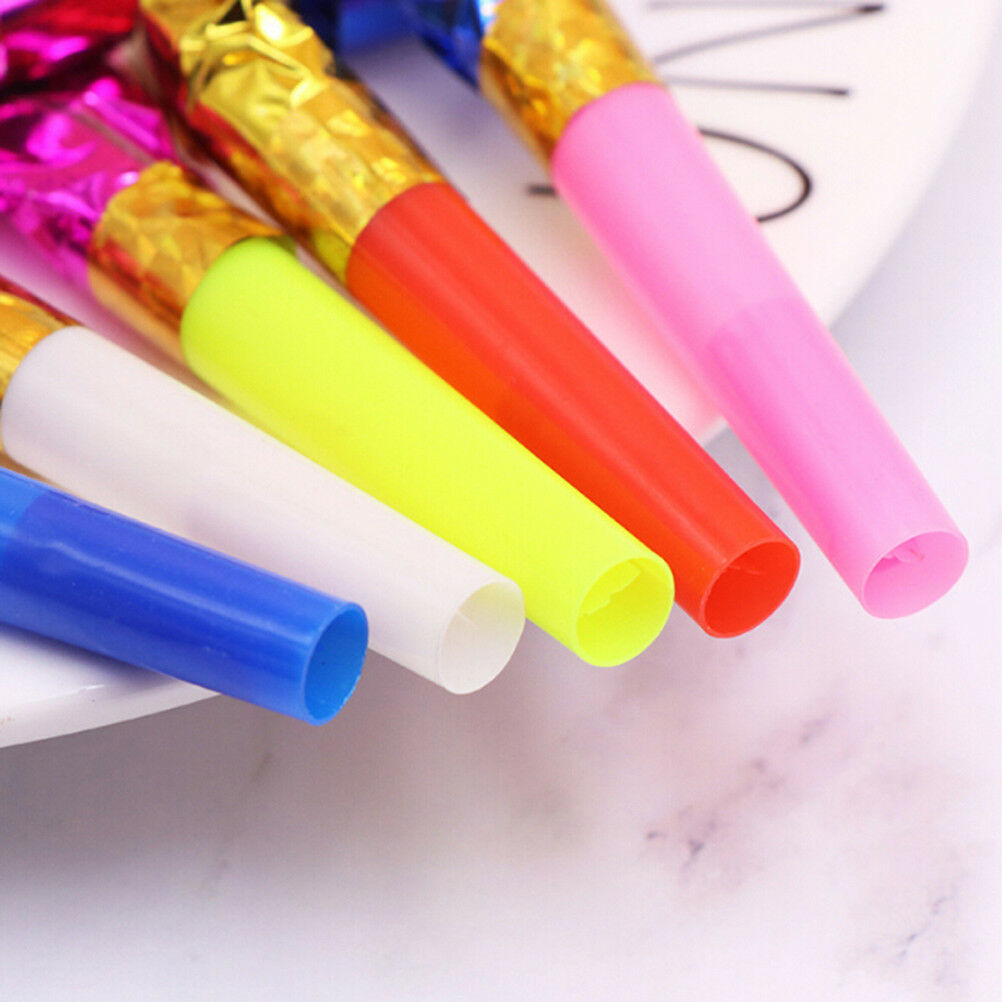 20Pcs small multi color party blowouts whistles kids birthday party toys gifDD