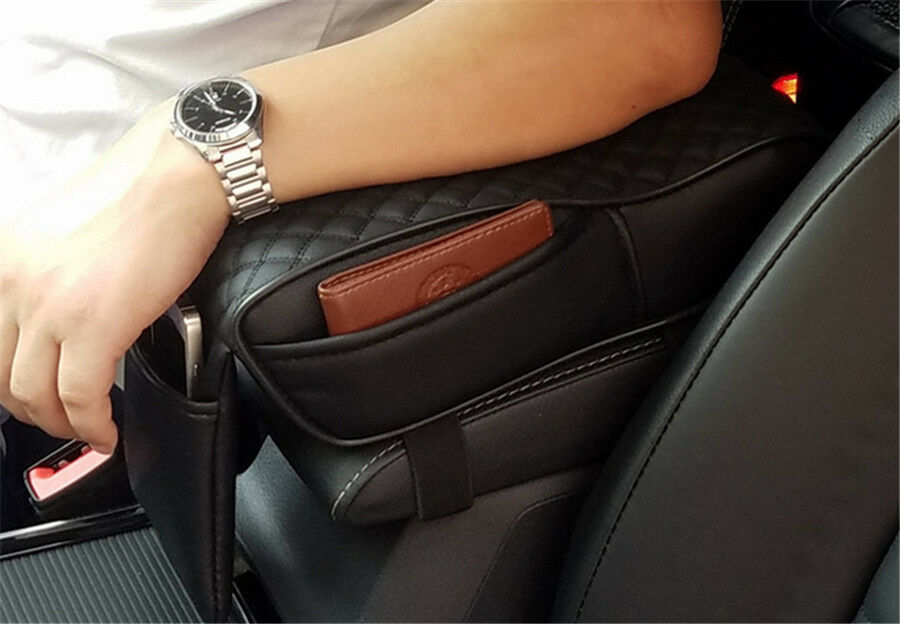 Universal Car Armrest Box Mats Black plaid Armrest Box Pad Armrest Armrest pad