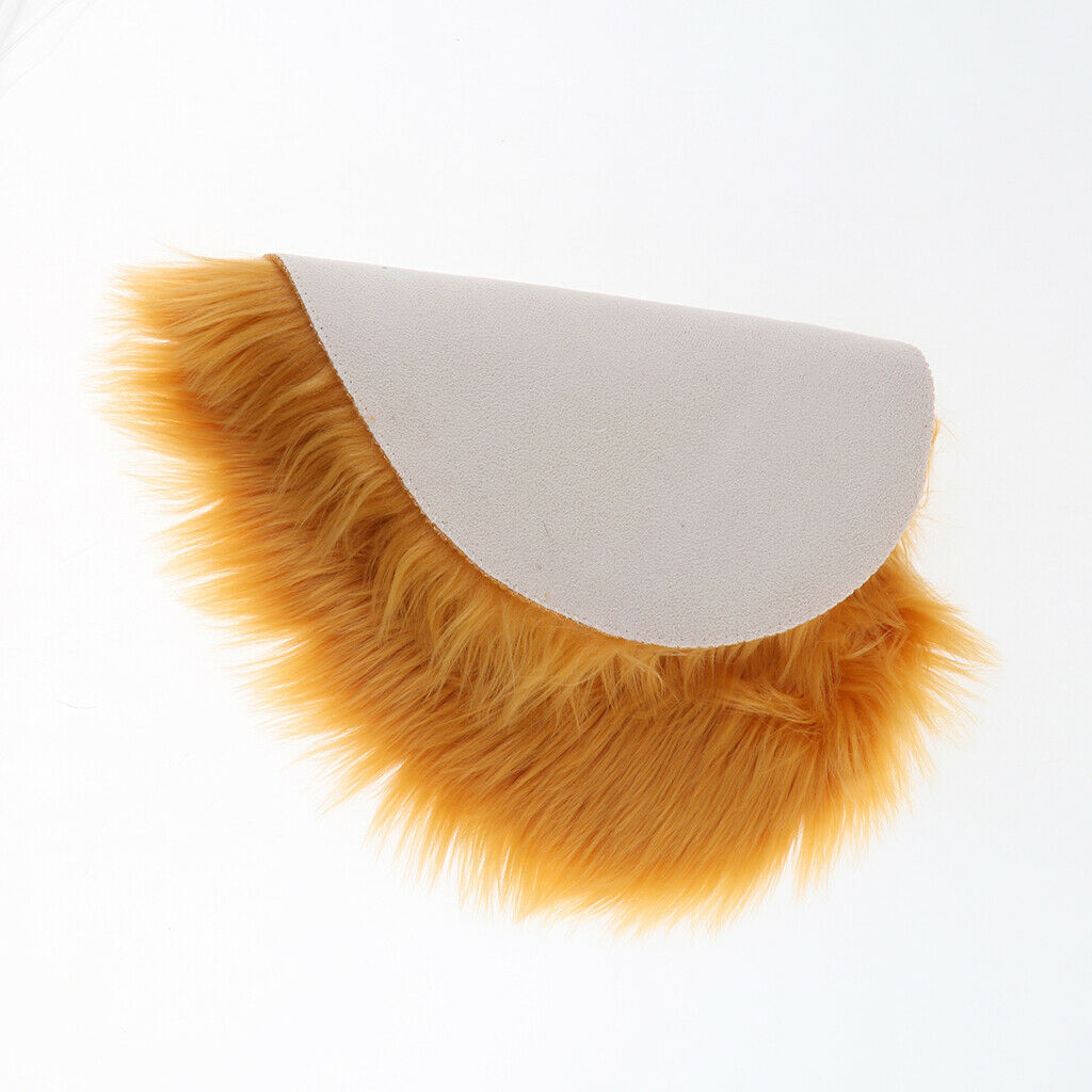 Heart Shaped Area Rug, Cozy Shaggy Plush Floor Mat for Bedroom Camel-30x40cm