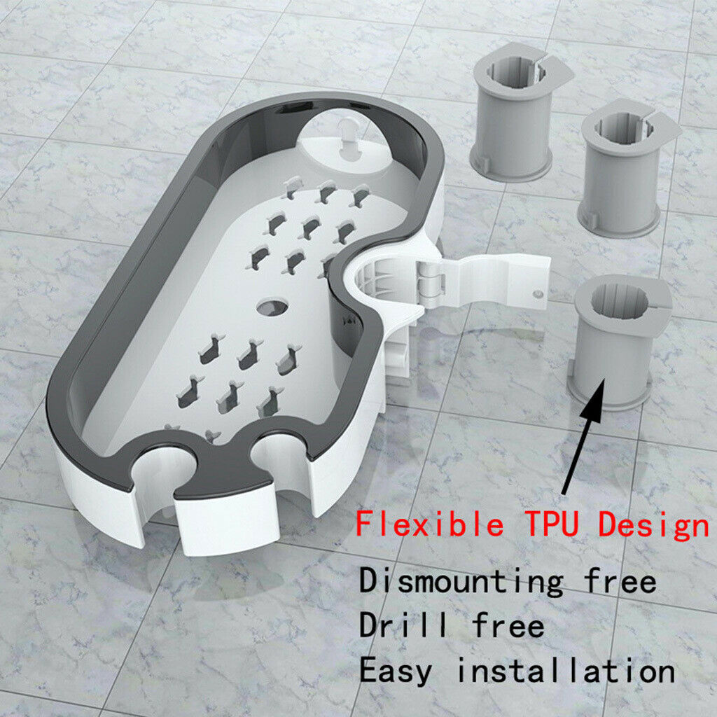 No Drilling Hanging Adjustable Height for 22/24/25 mm Shower Rail Bathroom