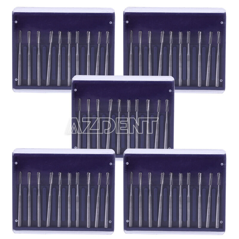 10X Dental Tungsten Steel Carbide Burs for High Speed Handpiece FG1558 10pcs/box