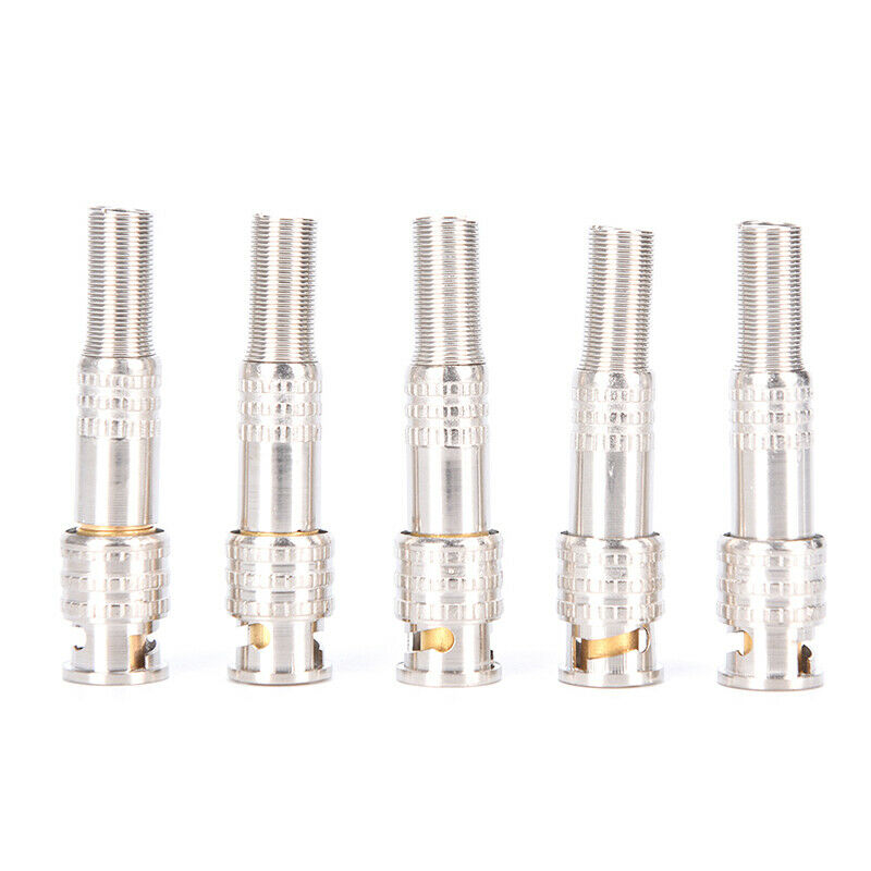 10x BNC Q9 Male Plug for RG59 Coaxial Cable CCTV Copper Solderless  Co TdJCA Xz