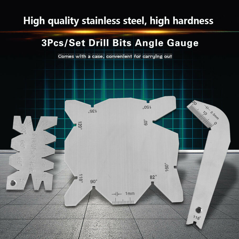 Drill Bit Angle Gauge  Dirll Sharpener Tools Angle Inspection Measuring Gauges