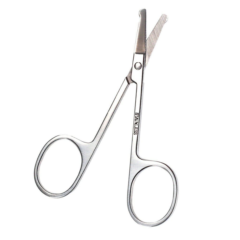2 Pieces Hair Beard Eyelashes Scissors Eyebrow Trimmer for Men Women