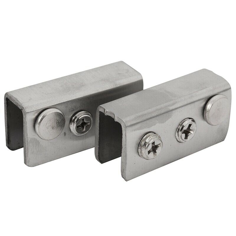 Stainless Steel Glass Door Pivot Hinge Double Head Magnetic Catch Set for 5-8MJ5