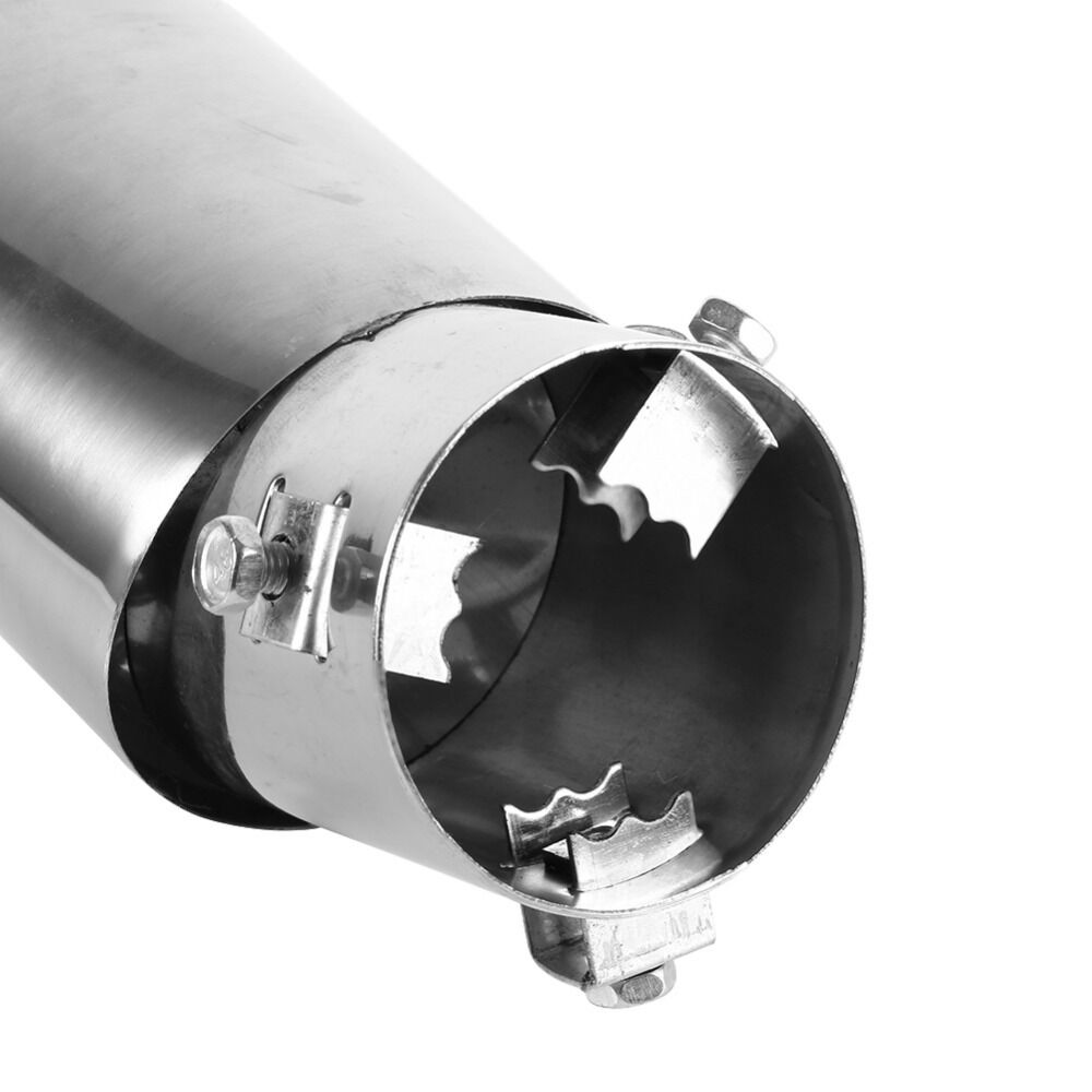 Universal Stainless Steel Chrome Car SUV Round Exhaust Pipe Tail Muffler End Tip