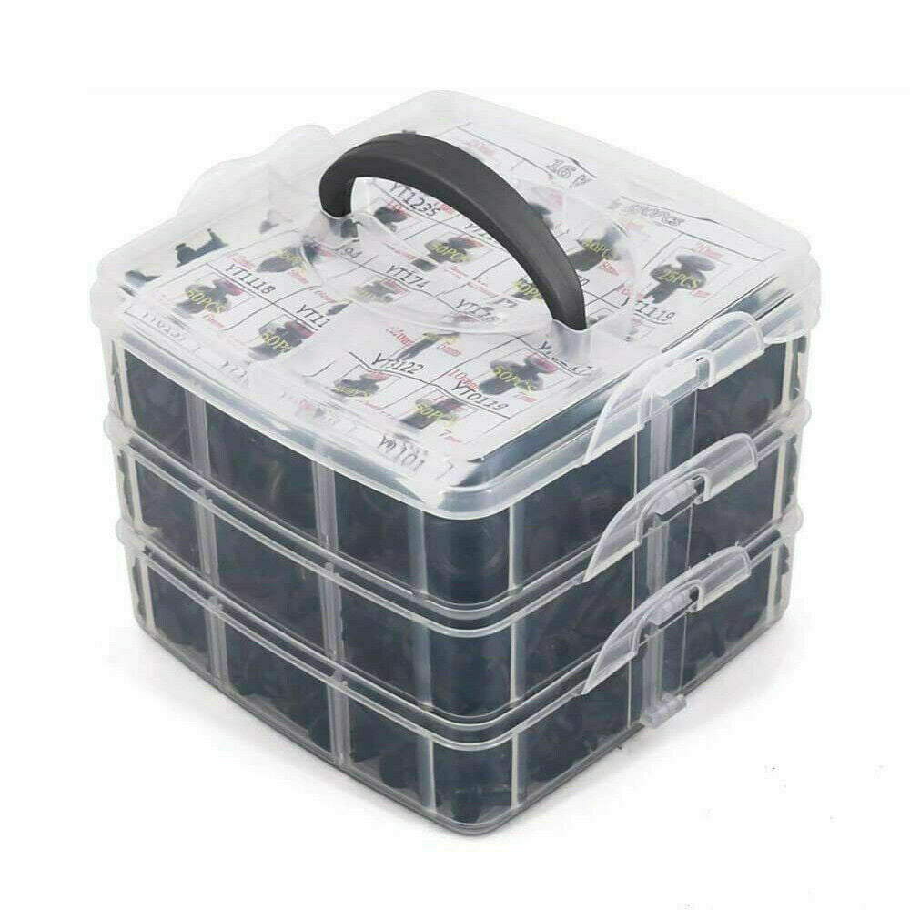 723Pcs Car Push Retainer Clips Assortment Nylon Bumper Fender Rivets Bumper Kit