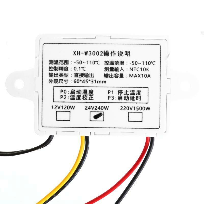220V Digital LED Temperature Controller Thermostat Switch Probe Sens