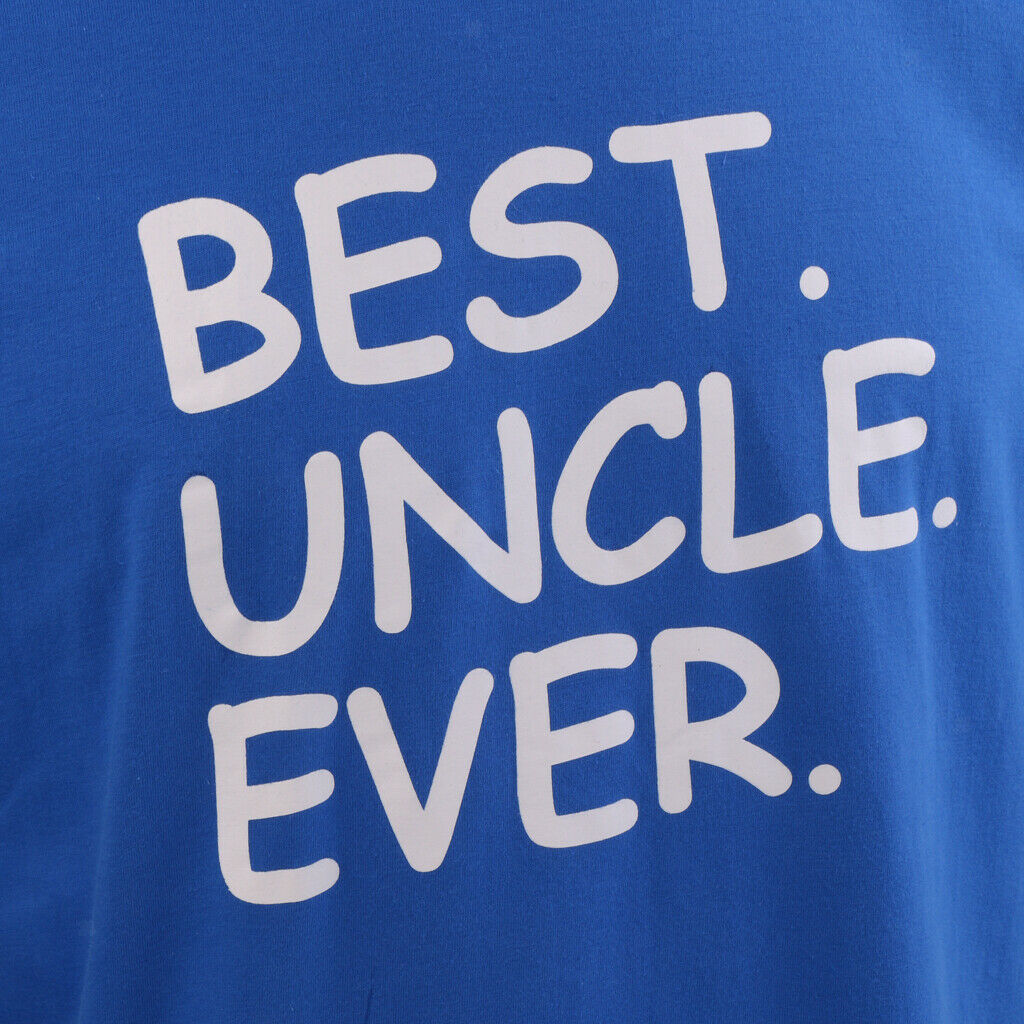 Best Uncle Ever Family Day Birthday Saying Slogan Mens T-shirt Dark Blue XL