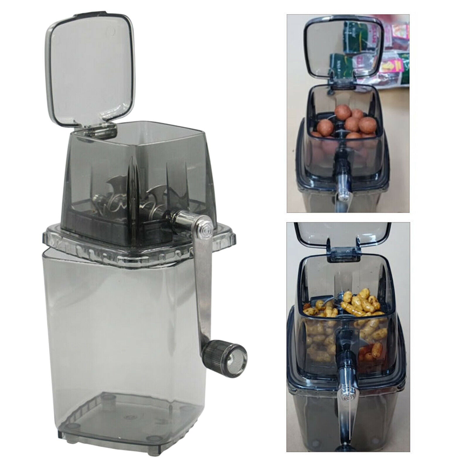 Manual Carp Fishing Boilie Bait Lure Ice Crusher Grinder Grind Box Case
