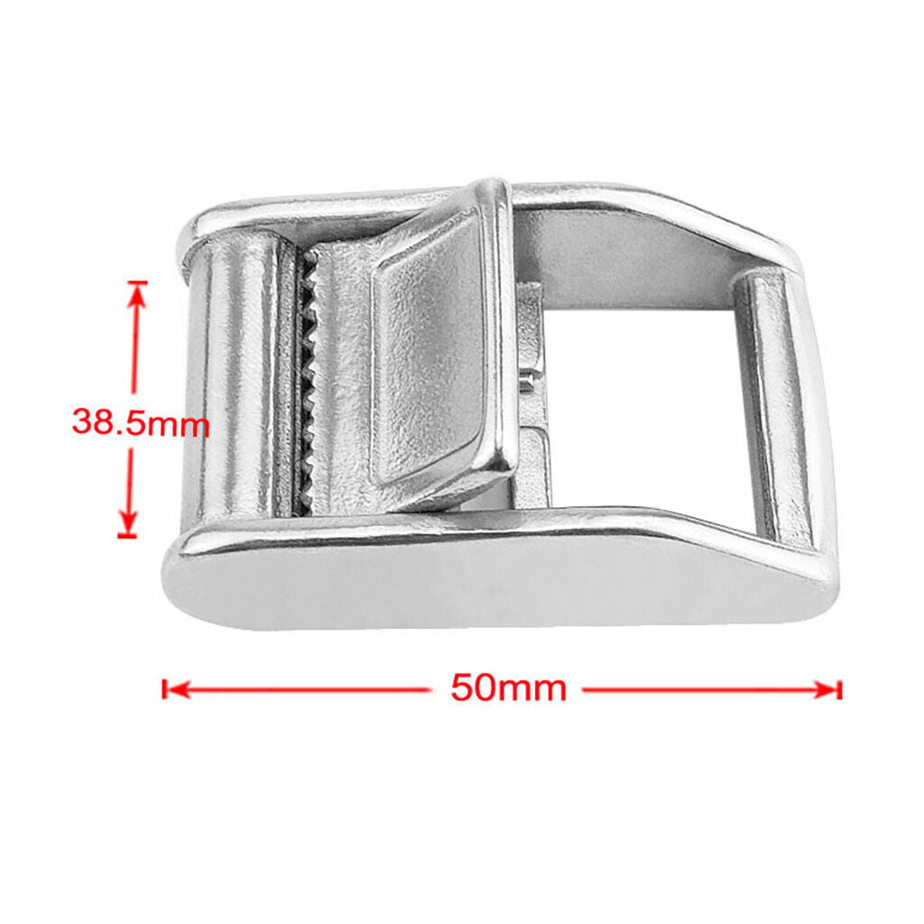 38mm 316 Stainless Steel Cam Ratchet Buckle For Tie-Down Strap Cargo Lashing
