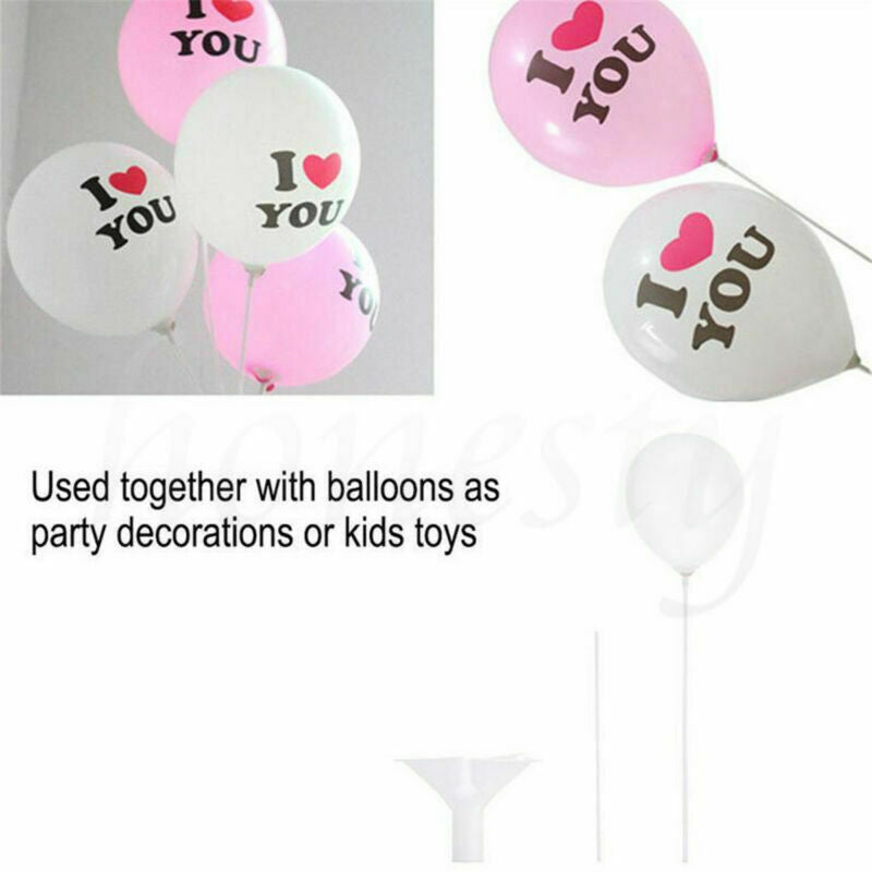 Lots 40Pcs Birthday Party Balloon Accessory Balloon Sticks Cups Wedding Decor