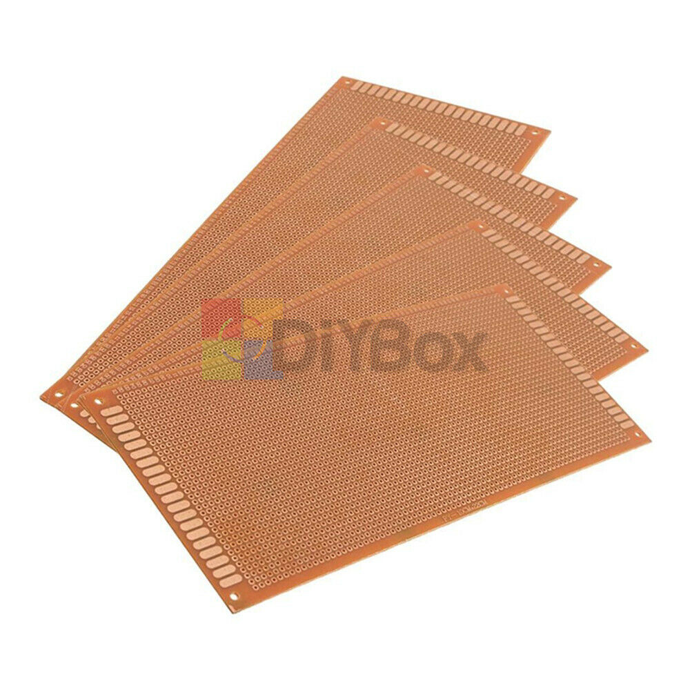 5PCS 10x22cm Soldering Prototype Copper PCB Board Single Side Universal 2.54mm