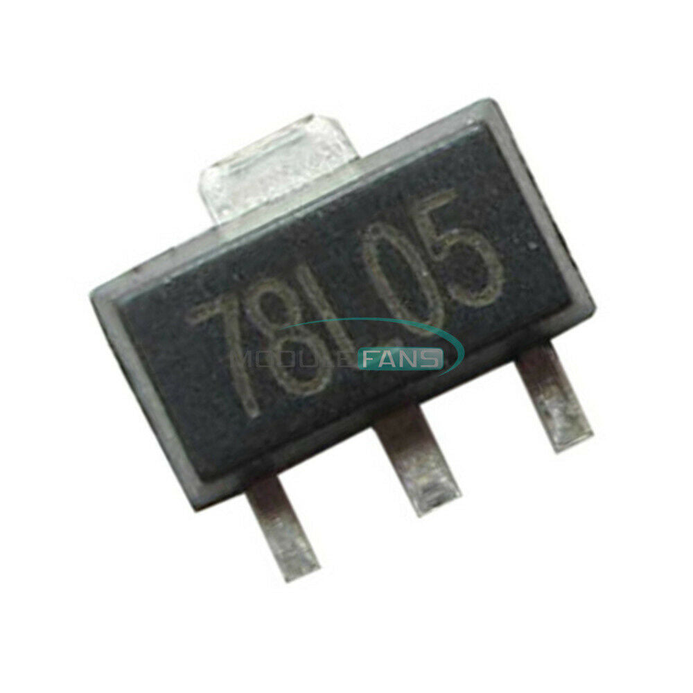 100PCS 78L05 L78L05 7805 5V 100mA Voltage Regulator SOT-89 SMD