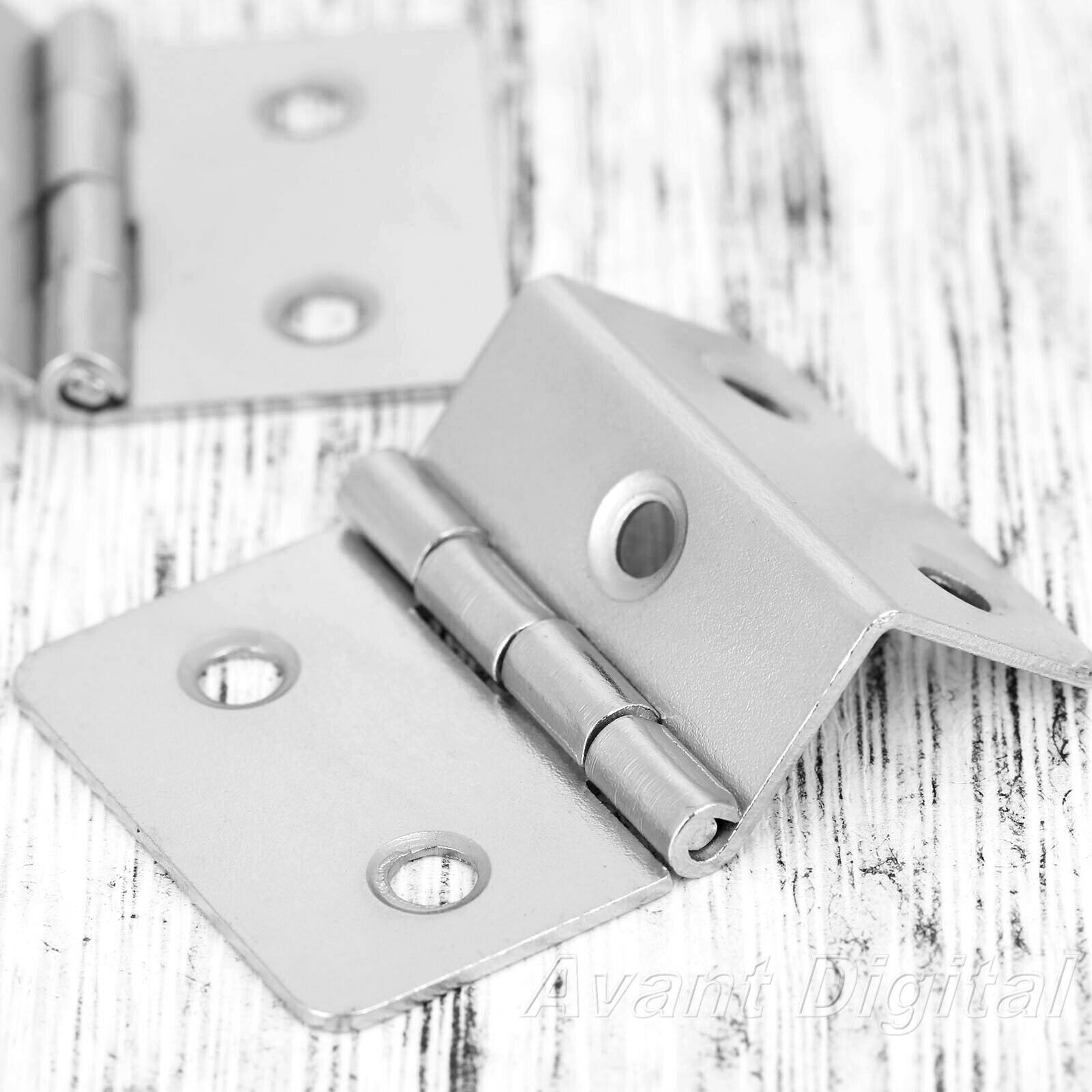 New 2x Folded Jewelry Box Cabinet Hinges Wardrobe Door Hinge Furniture Hardware