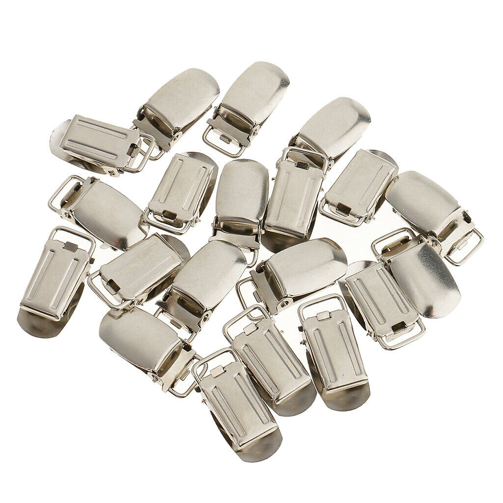 15mm Metal Pacifier Clip for 20pcs Metal Garter Belt