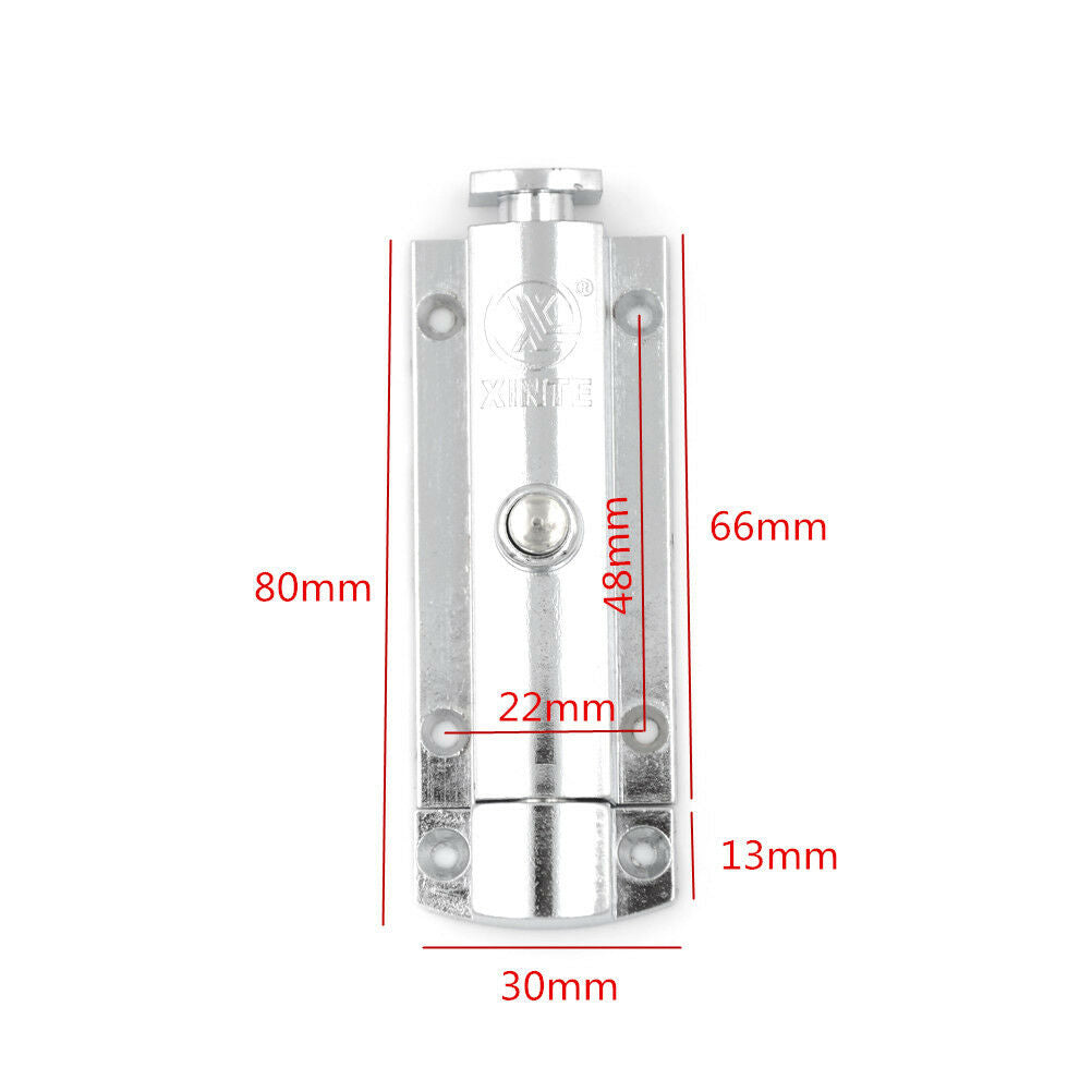 Stainless Steel Spring Latch Home Door Security Guard Latch Bolt Gate Loc.l8