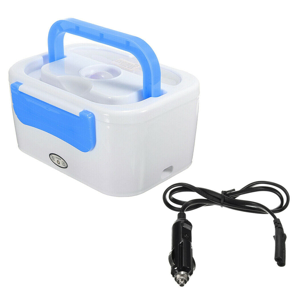 Blue Electric Heated Portable Compact FOOD WARMER Lunch Bento Box 45W