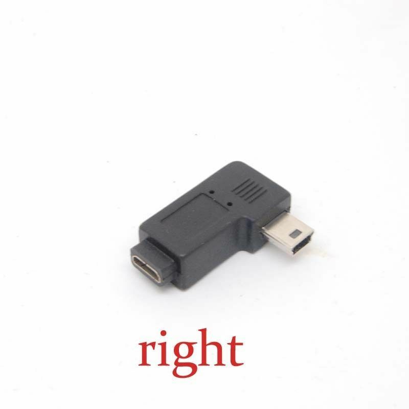 Mini USB Type A Female to Micro USB B Male 90 Degree right Angle Adapter Charger