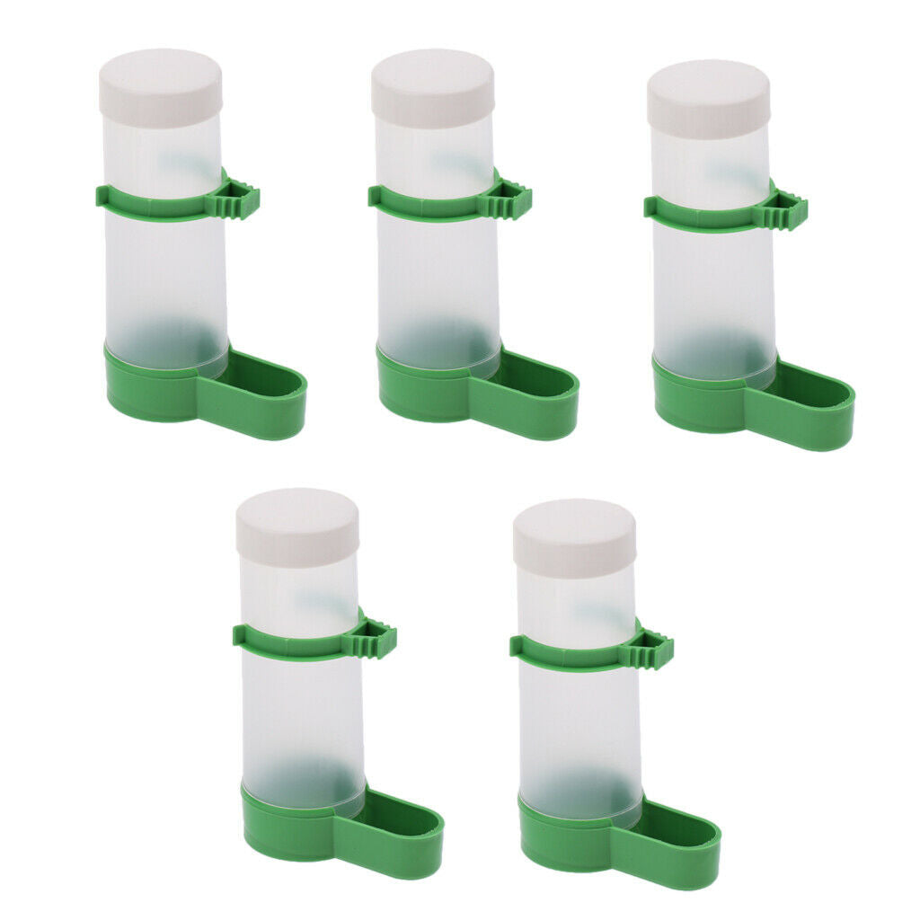 5PCS Bird Feeder Cage Hanging Dish Feeder Food Dispenser Drinker Supplies