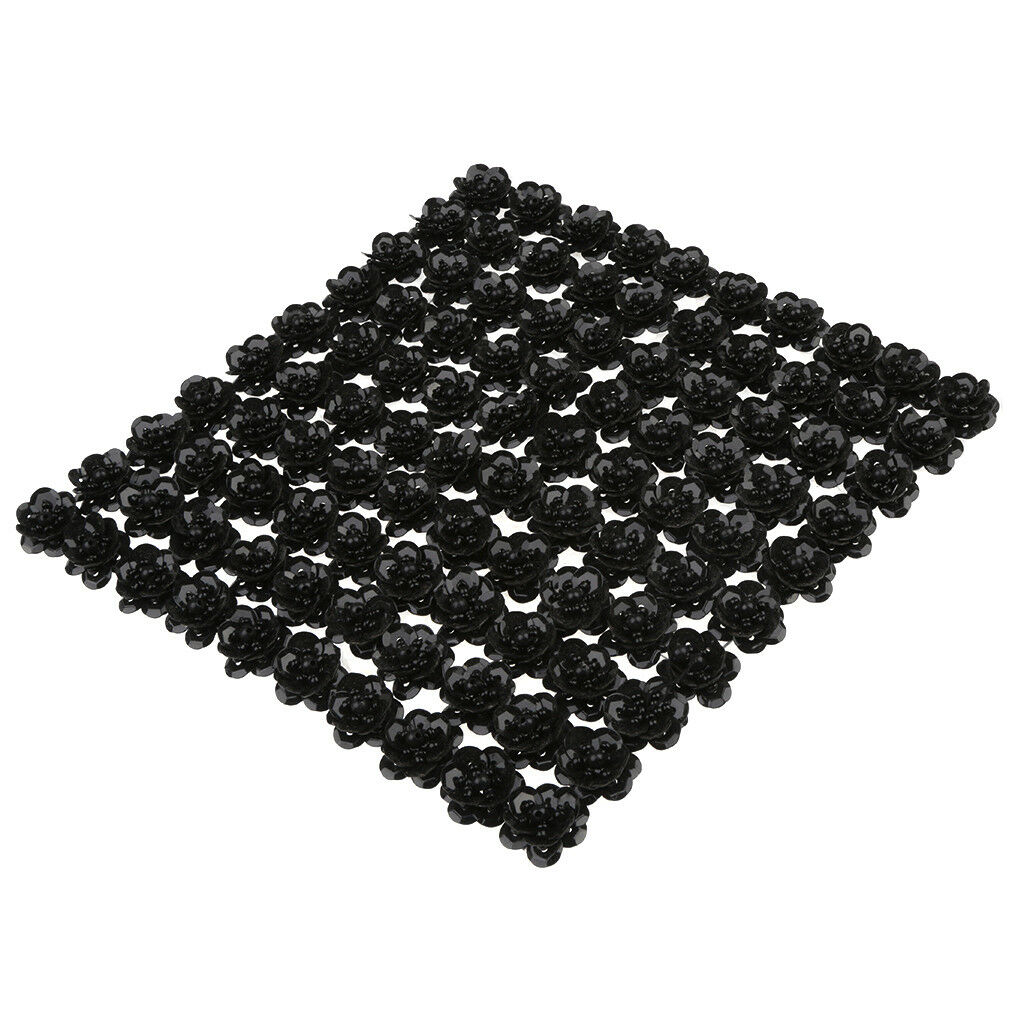 100pcs/Set Cupped Sequins Beads Flower for Sewing Decoration DIY 20mm Black