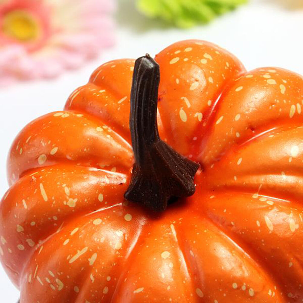 2Pcs Plastic Yellow Pumpkin Large Vegetable Creative Party Decorativ.l8