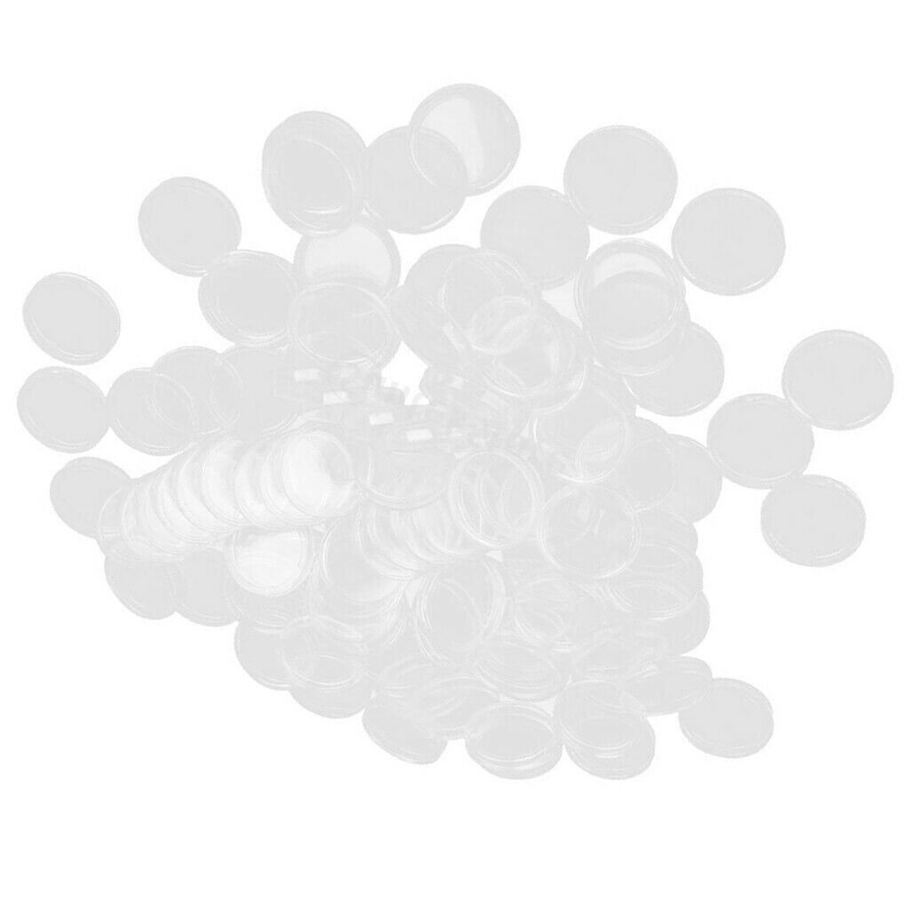 500pcs Coin Storage Display Capsules Holders Case Dustproof Collect Box 21mm